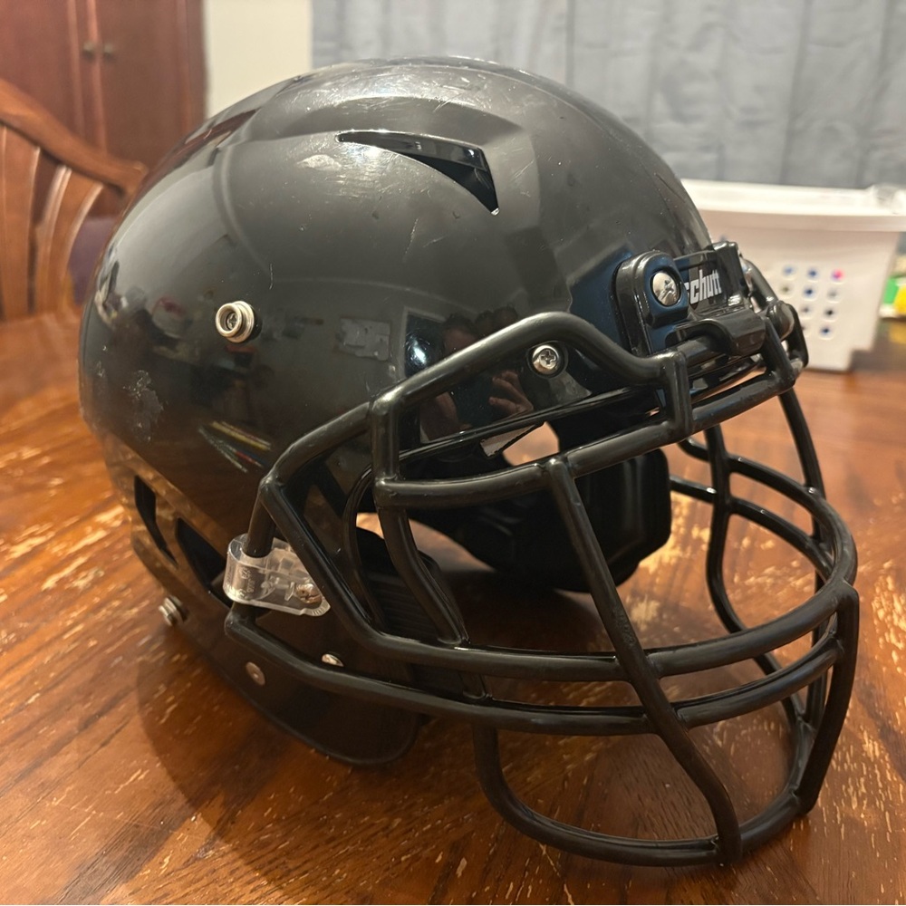 Black Schutt Athletic Football Helmet - Picture 2 of 5